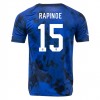 Virallinen pelipaita Yhdysvallat RAPINOE 15 Vieras World Cup 2022 Lyhythihainen - Miesten
